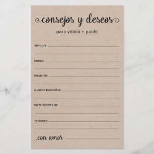 Advice and Wishes Spanish