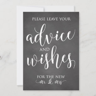 Advice and Wishes Wedding Decor Sign