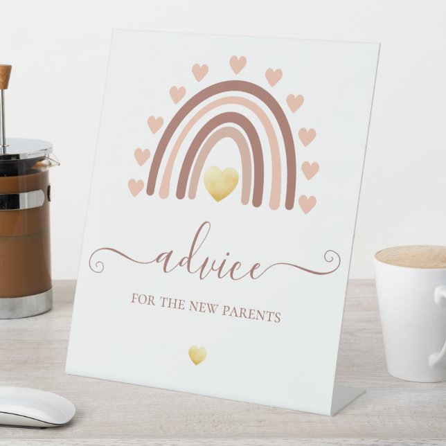 Advice Baby Shower Pedestal Sign (In SItu)