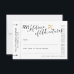 Advice Card Bridal Shower Date Night Travel Ideas<br><div class="desc">Black and Gold Advice Cards for a Destination Wedding or Travel Theme Bridal Shower Printed on mini "boarding pass" plane ticket cards so guests can write in travel advice and vacation trip ideas or date night ideas - or both. The flexible design lets you decide how you'd like the bridal...</div>