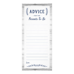 Advice Card for Parents-To-Be, Baby Shower
