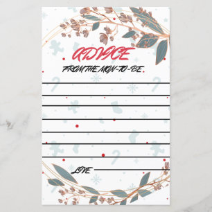 ADVICE CARDS FROM MOM-TO-BE