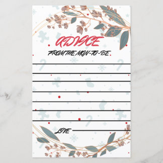 ADVICE CARDS FROM MOM-TO-BE