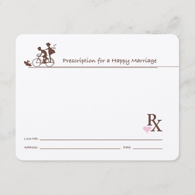 Advice Cards Rx Doctor Prescription Guest Book (Front)