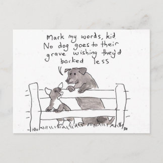Advice for a Puppy Postcard