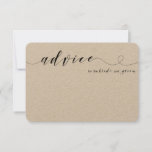 Advice for bride and groom card | kraft card<br><div class="desc">Advice for bride and groom card. Kraft advice card. Visit our shop for matching items or contac us.</div>