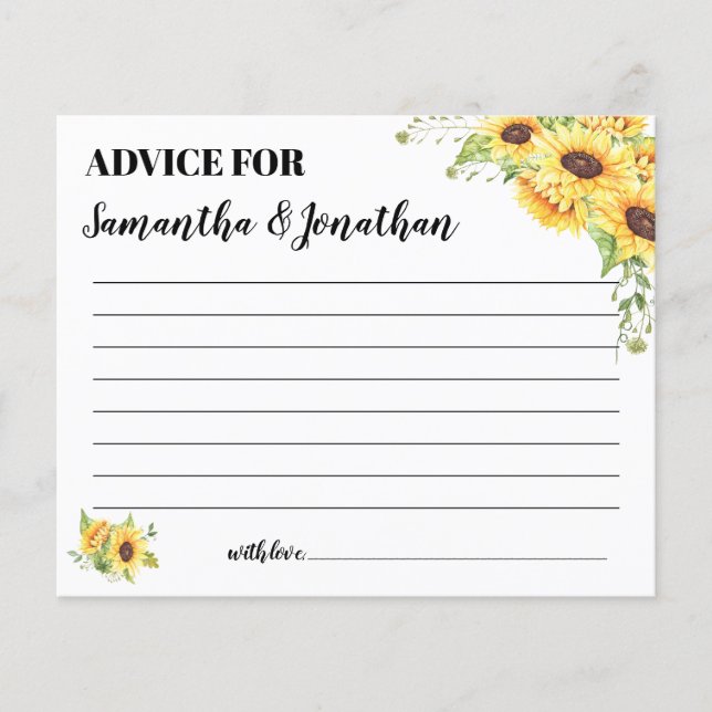 Advice for happy couple shower english spanish (Front)