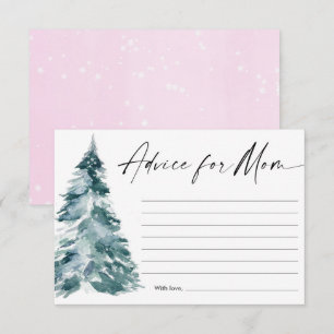 Advice for mom Christmas tree baby shower Enclosure Card