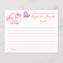 Advice for Mom & Dad Baby Shower Card
