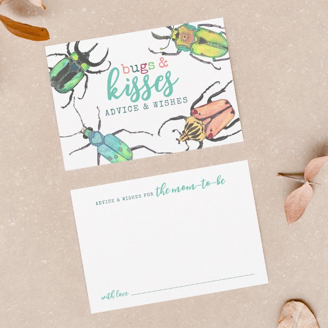 Advice for Mom to Be Love Bugs Baby Shower Card (Creator Uploaded)