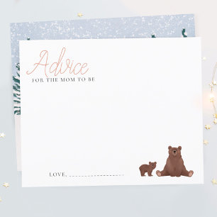 Advice For Mom To Be Winter Bear Baby Shower