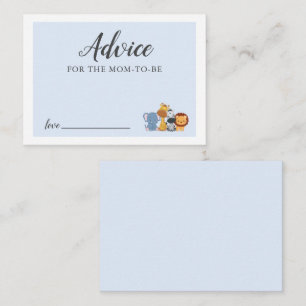 Advice for Mommy Blue Jungle Shower Card