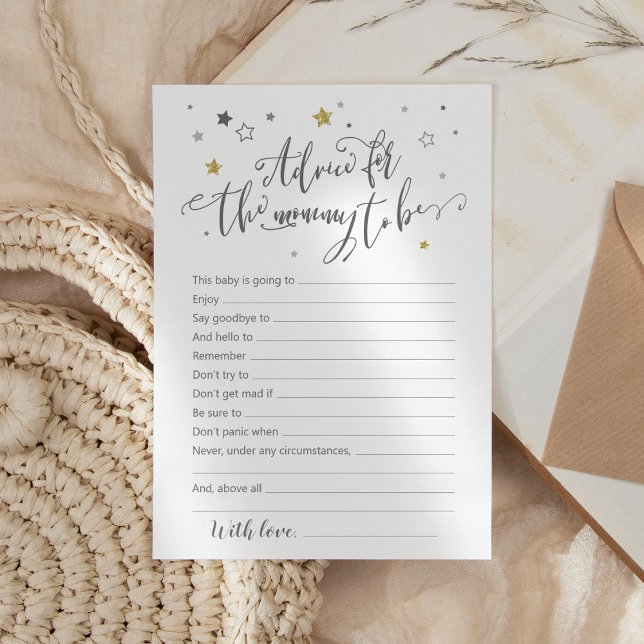 Advice for mommy gender neutral baby shower card (Creator Uploaded)