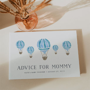 Advice for Mommy   Hot Air Balloon Baby Shower Guest Book