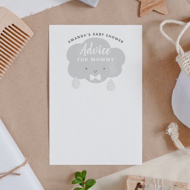 Advice for mommy to be. Baby shower wishes for Boy Enclosure Card (Creator Uploaded)