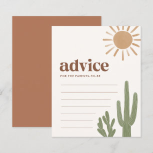 Advice for Parents Boho Cactus Baby Shower Game