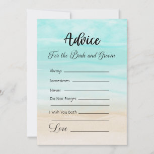 Advice For The Bride and Groom Abstract Beach Invitation