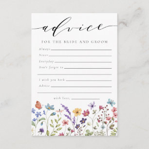 Advice for the Bride and Groom Floral Bridal Card