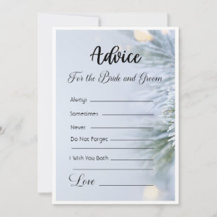 Advice For The Bride and Groom Winter Christmas Invitation