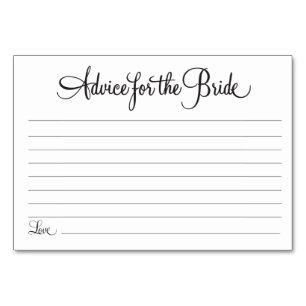 Advice for the Bride Card 2