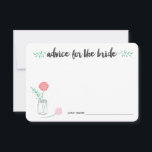 Advice for the Bride Cards | Botanical Mason Jar<br><div class="desc">Gather advice for the bride-to-be with these sweet cards. Place a stack at the entrance to the party, leave one at each place setting, or pass them around. Our botanical mason jar design features flowers and leaves in pink, peach and mint, nestled in a pretty glass jar. Coordinates with our...</div>