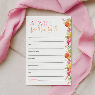 Advice for the Bride Citrus Bridal Shower Game