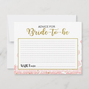 Advice for the Bride Pink and Gold Glitter
