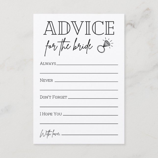 Advice For The Bride To Be (Front)