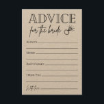 Advice For The Bride To Be<br><div class="desc">This advice card is a fun way to get guests to give their advice to the bride-to-be!</div>