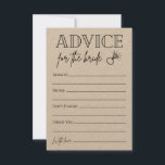 Advice For The Bride To Be Card<br><div class="desc">This advice card is a fun way to get guests to give their advice to the bride-to-be!</div>