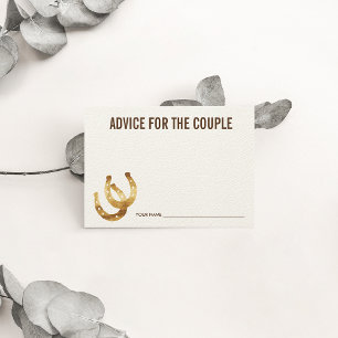 Advice for the Couple   Lucky in Love Horseshoe Card
