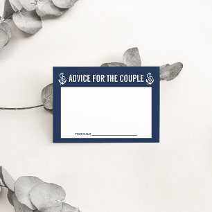 Advice for the Couple Nautical Rope & Anchor Card