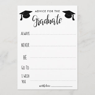 Advice For The Graduate Grad Hat Invitation