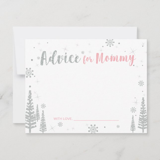 Advice for the mom, Baby Shower Advice Card (Front)