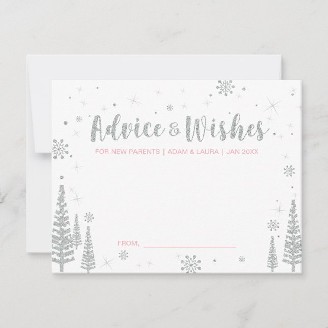 Advice for the mom, parents | Baby Shower Activity Invitation (Front)
