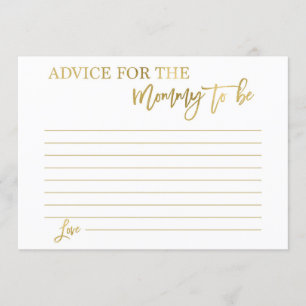 Advice for the mom to be invitation