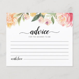 Advice for the Mommy-to-be Card Baby Shower party