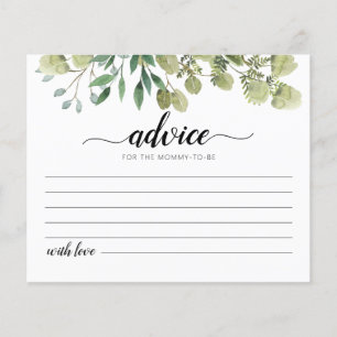 Advice for the mommy-to-be Card Baby Shower party