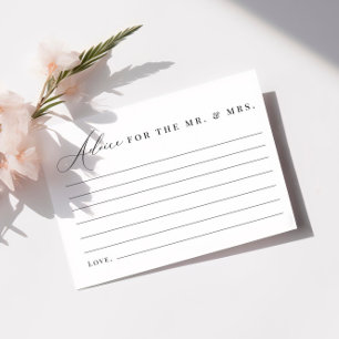Advice for the Mr. & Mrs. Card Modern Elegant