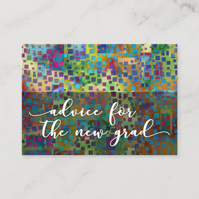Advice for the New Grad, Colourful Confetti, 2 Card (Front)