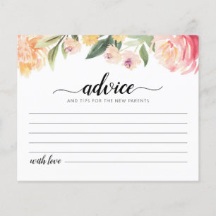 Advice for the New Parents Card Baby Shower party