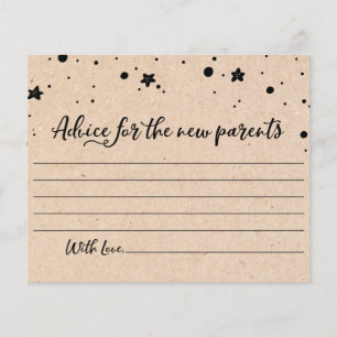 Advice for the new parents Card Baby Shower Party