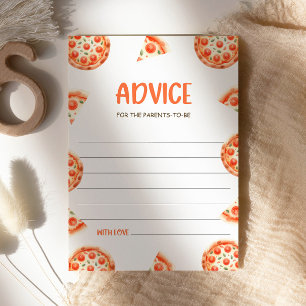 Advice For The Parents, Pizza Baby Shower Advice Invitation