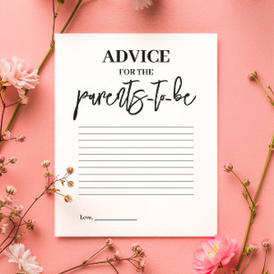 Advice for the Parents to be Baby Shower Game