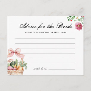Advice Fresh Off The Market Bridal Shower Enclosure Card