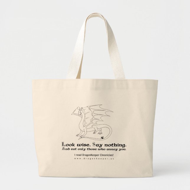 Advice from a Dragon Large Tote Bag (Front)