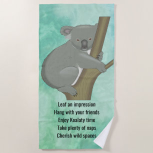 Advice from a Koala Design Beach Towel