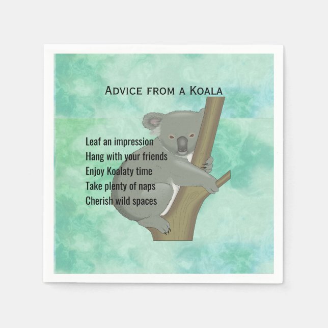 Advice from a Koala Design Paper Napkins (Front)