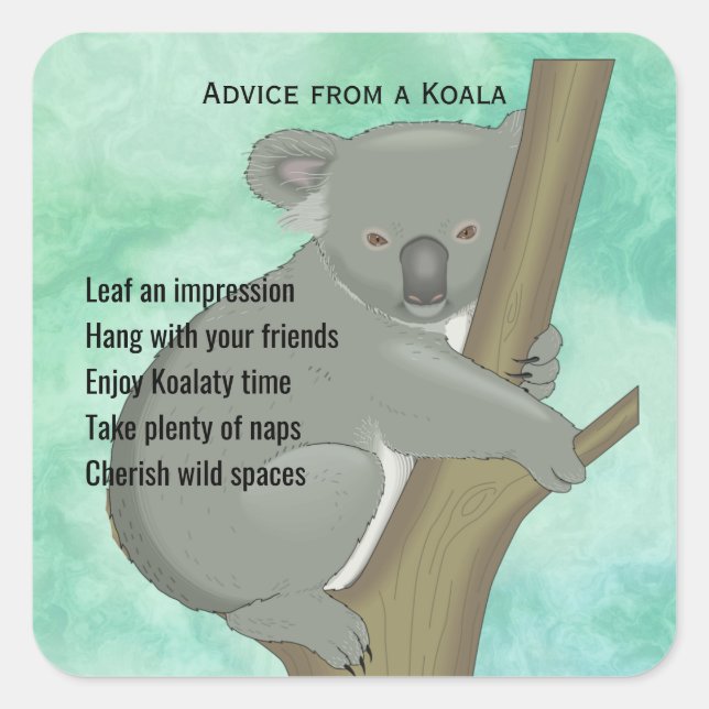 Advice from a Koala Design Sticker (Front)