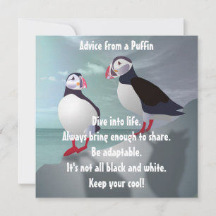 Advice from a Puffin Design Flat Card